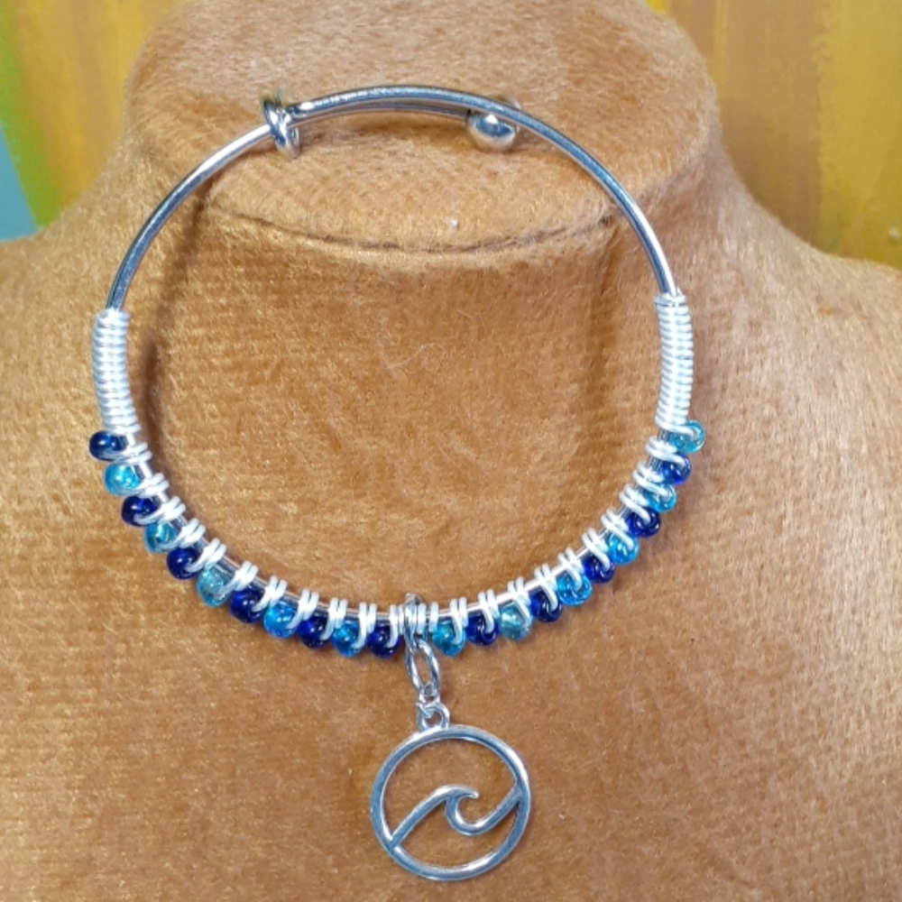 Wave Bangle Bracelet